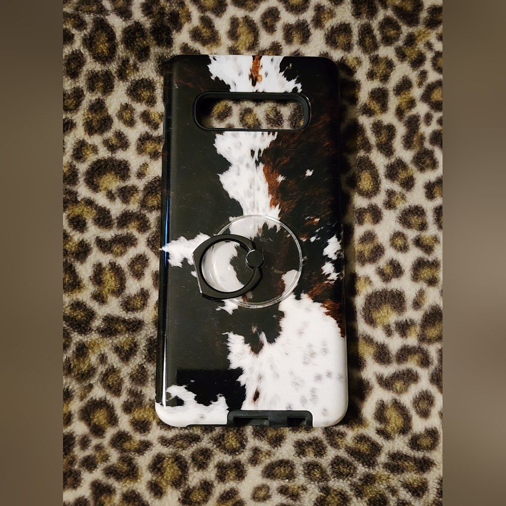 Galaxy s10 plus phone case cover cowhide print